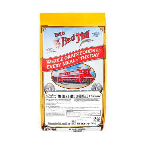 Bob's Red Mill Organic Medium Grind Cornmeal, 25 Pound