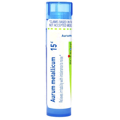 Boiron Aurum Metallicum 15C for Irritability with Intolerance to Noise - 80 Pellets
