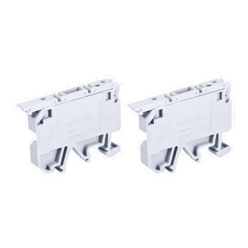 MECCANIXITY DIN Rail Mount Fuse Holder Terminal Blocks Grey ASK1/EN LD 24V Pack of 2