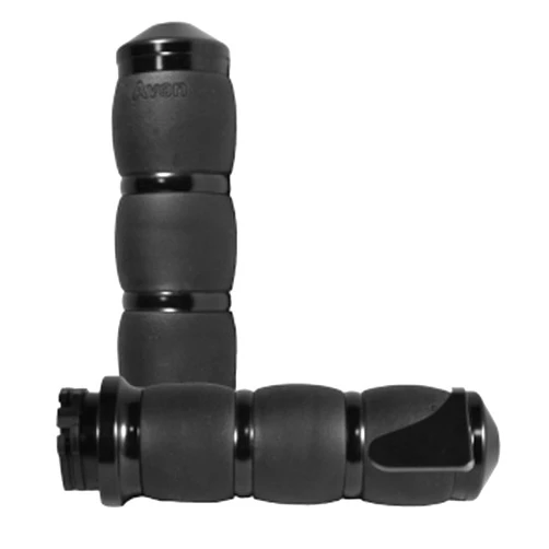 Avon Black Velvet Air Grips with Throttle Boss for 2008 & Newer TBW Harley Touring Models - AIR-96-BOSS-FLY