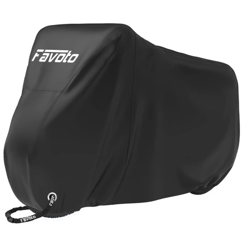 Favoto Bike Cover Waterproof Outdoor - Bicycle Covers for 1 or 2 Bikes Outside Storage Rain Dust Sun Wind Proof with Lock Hole Storage Bag for Ebike Mountain Road Electric Bike