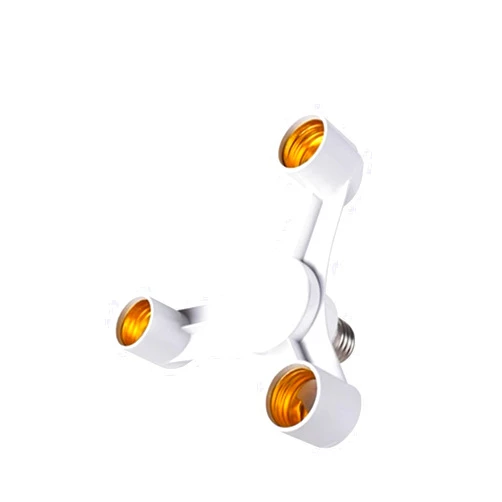 MAMA'S PEARL 3In1 E27 to E27 Extended LED Lamp Bulbs Socket Splitter Adapter Holder for Photo Studio
