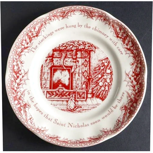 Johnson Brothers Twas Night Before Christmas Salad Plates Set of Four 8