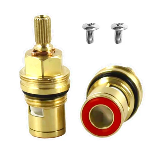 Generic Faucet Valves, Brass Ceramic Stem Disc Cartridge Replacement Quarter Turn 1/2