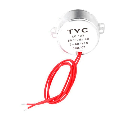 Hyuduo TYC30, TYC30 Synchronous Motor, AC 12V 4W 5 6RPM CCW CW Reversible Electric Synchron Motor with Wire electric fan motors