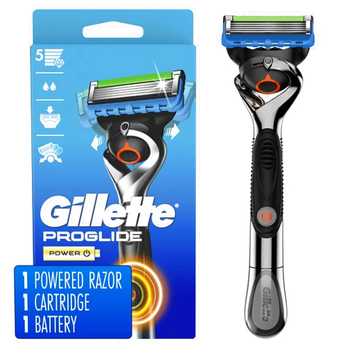 Gillette ProGlide Power Razor for Men, 1 Gillette Power Razor Handle + 1 Blade Refill