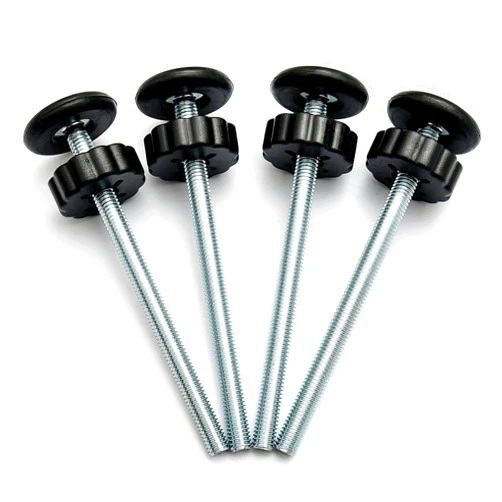 FLYQUEE 4 PCS Baby Gate Replacement Parts, 8MM Baby Gate Spindle Rods, Hardware Parts Kit for Pet & Dog Pressure Mounted Safety Gates, Extra Long Baby Tension Gate Extender