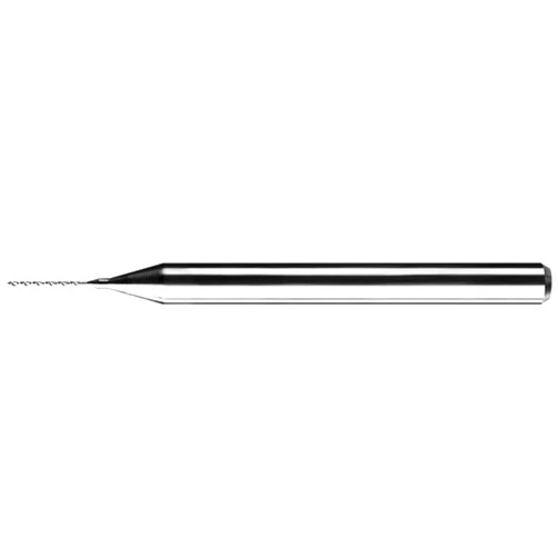 KYOCERA 226-0547L400 Series 226 Micro Drill Bit, 2 Flutes, 1.39 mm Cutting Diameter, 130 Degree Cutting Angle, 10.20 mm Cutting Length, 3 mm Shank Diameter, 38 mm Length, Carbide, Altin