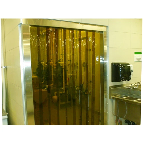 Strip-Curtains.com Vinyl Strips - Door Replacement Strips - Amber Weld Strip - 8 in. Width (Thickness: 0.08 in.) X 84 in. (7 ft) Height - Pack of 4 Strips