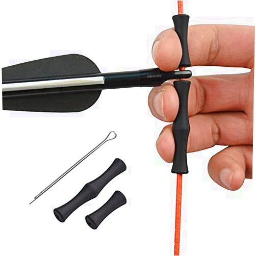 ELONG OUTDOOR Archery Finger Saver Shooting Hunting Bow Strings Protect Finger Guards with Installing Tool