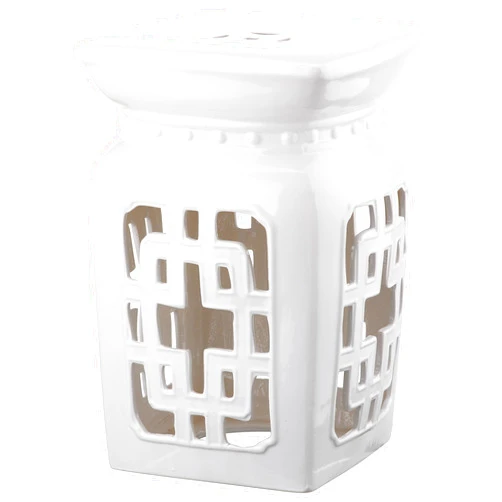Safavieh ACS4538A Beijing Filigree Ceramic Decorative Garden Stool, 0, Antique White