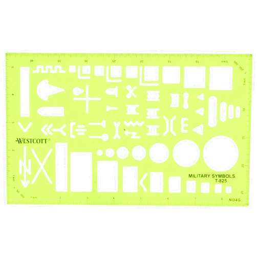 Westcott Military Symbols Drawing Template (T-825)
