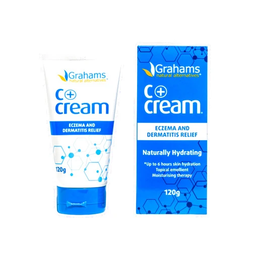 Grahams Natural C+ Eczema Cream Dermatitis Treatment - Lotion for Extremely Dry Skin, Inflammation, Redness & Itch Relief - Manuka Honey & Calendula - Clinically Proven - Steroid-Free (1 x 4.23oz)