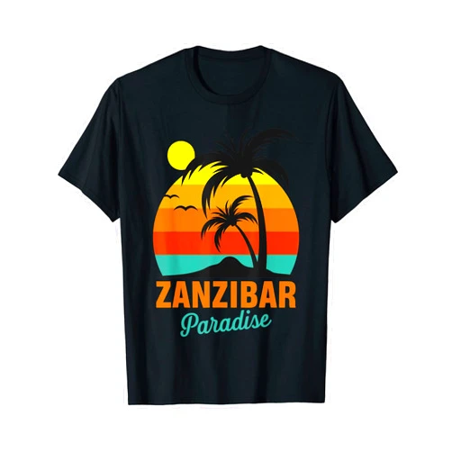 Zanzibar Souvenir Tanzania Sea Surfing Palm Beach Zanzibar Palm Beach Tanzania Paradise Surfing Africa T-Shirt