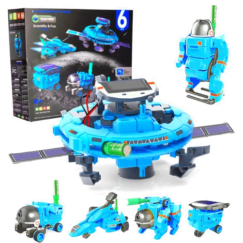 Hechify STEM 6-in-1 Education Solar Power Robots Toys for Boys Age 8-12, Cool Ideal Gifts for Boys, Building Toys Science Kits Robotics Set STEM Project Gifts for 8 9 10 11 12 Years Old Boy Girls Teens