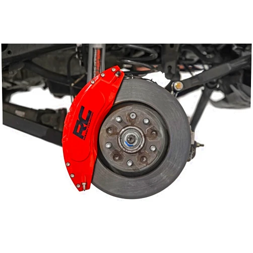 Rough Country Brake Caliper Covers for Jeep Wrangler JL (2018-2024) Sport Models - Red Corrosion Resistant Finish, 6061-T6 Aluminum, Front & Rear Brake Caliper Cover (Set of 4)