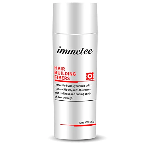 IMMETEE Keratin Hair Building Fibers Powder Conceal Instantly for Thinning Hair,Cover Up Hair Loss Natural Thickens for Men and Women-25g/0.88oz (BLACK)