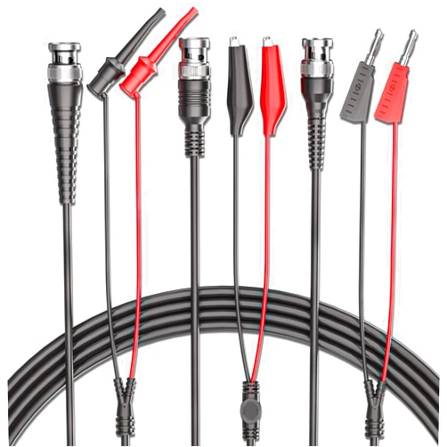 Goupchn BNC Test Leads Set Oscilloscope Test Leads Kit BNC to Alligator Crocodile Clips BNC to Test Hook Clips BNC to Dual Stackable Banana Plug Cable Wires