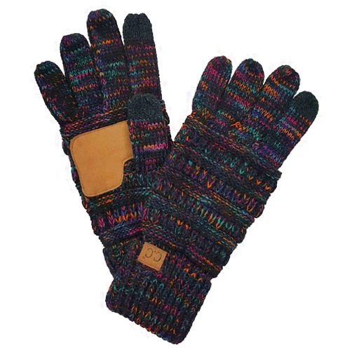 Funky Junque Winter Gloves Women Cold Weather Touch Screen Knit Matching Lined Warm Fleece Lined Touchscreen Texting