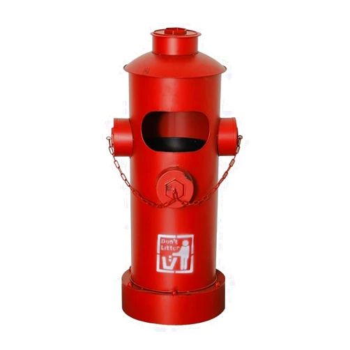 YUJUNDZSW Outdoor Garbage Can Industrial Style Fire Hydrant Trash Can，Retro Creative Garbage Can Large Capacity Wrought Iron Trash Can Indoor Outdoor Waste Bins Large Trash Can(Rosso)