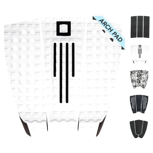 Surf Squared 3-Piece Traction Pad - Arch, Flat, or Front - Maximum Grip, Super Strong 3M Adhesive - Fits all Surfboards: Shortboard, Fish, Longboard, SUP, Skimboard - Stomp or Deck Pad