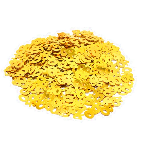 SUNDINO 40 Gold Confetti for Birthday Anniversary Decorations - Anniversary Party Birthday Party Table Decorations 40 Gold Confetti, Perfect for Table Decorations, Party Supplies (Gold, 40)