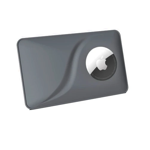 HLHGR Wallet Case Holder for AirTag Tracker Size of a Credit Card for Wallet Purse Card Case Slim Safety Anti-Lost Gray