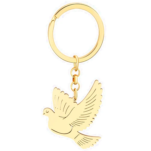DALANE Cute Pigeon Keychains Stainless Steel Doves Bird Keyring Gifts Jewelry for Women Girls Handbag Charms