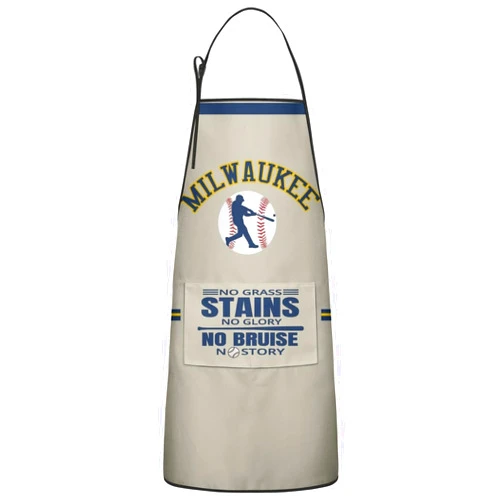 Znutrce Baseballl Apron with 2 Pockets Fans Gift for Men Women,Cooking Apron Waterproof,Gifts for Dad, Father.