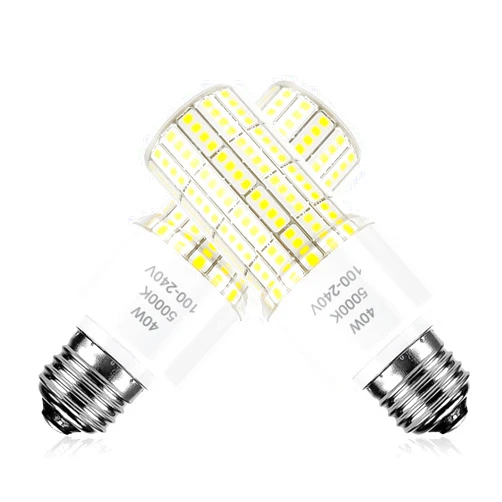CA New Sunshine 2 Pack 40W Led Light Bulb(300W Equivalent) 5000 Lumens 5000K Daylight White Led Bulbs E26/E27 Medium Base for Indoor Outdoor Street Office Warehouse Workshop Garage Backyard