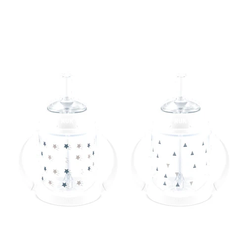 NUK Learner Straw Cup, 5oz, 2-Pack - Toddler Sippy Cup with Soft Straw for Easy Drinking, Suitable for Ages 6 Months and Up, Timeless Collection