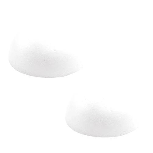 Crafjie 2PCS 8 Inchs White Foam Balls Half Round Polystyrene Half Foam Balls Craft Supplies Hemispherical Christmas Craft Ballfor DIY Home Craft Project and Art Decoration