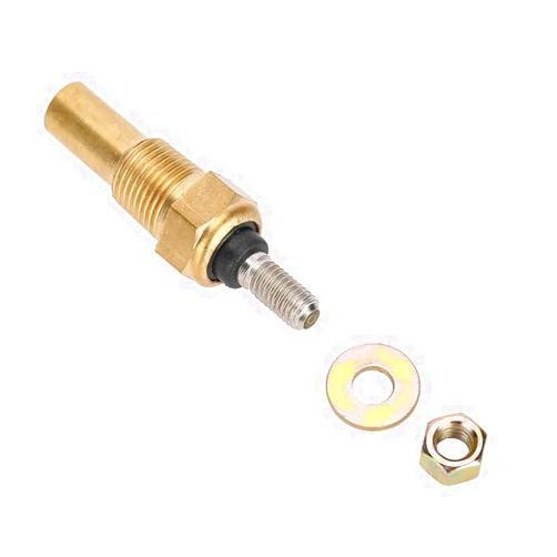 Chazcool Universal Brass Electrical Sender, Coolant Temperature Sensor, Water Temp Temperature 1/8 NPT Electrical Sender Transmitter Sending Unit Temp Sensor