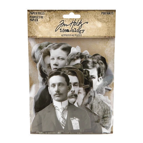 Tim Holtz Dolls Portraits Paper Crafts, Black