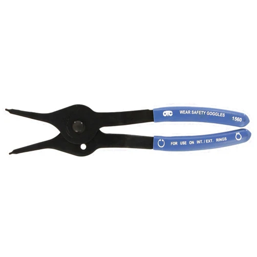 OTC 1560 Convertible Snap Ring/Retaining Ring Pliers - .090 Dia. Straight Tip - Internal/External