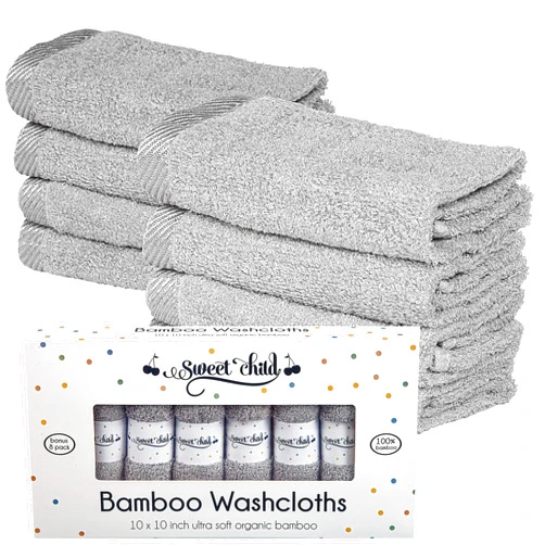 Sweet Child 8-Pack Baby Washcloths -Super Soft Rayon Washcloth, Baby Wash Cloths for Newborn,Infants and Kids, Bath Baby Towels, Body and Face Towel, Face Cloths for Washing Face