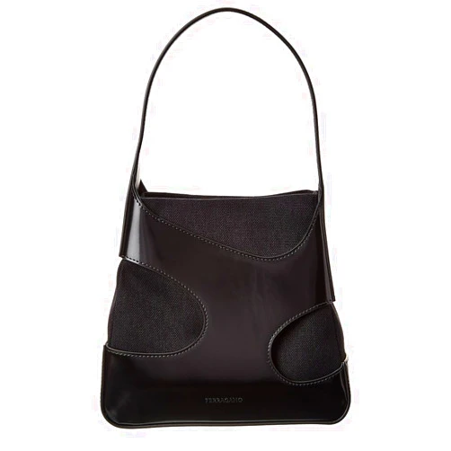 Salvatore Ferragamo Ferragamo Cut Out Detail Leather Shoulder Bag