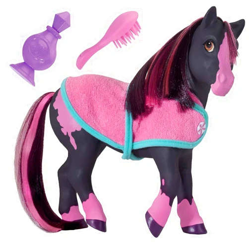 Breyer Horses Color Changing Bath Toy | Jasmine the Horse | Black / Pink with Surprise White | 7