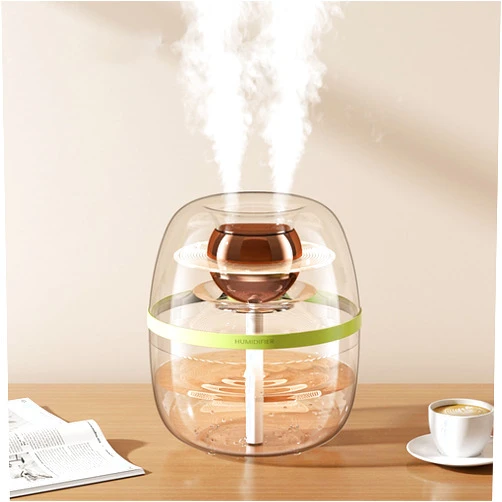 SHARME Small Night Light Humidifier, Dual Spray 3L Humidifier, 3 Speeds Desk Humidifier, Large Capacity, Silent Bedroom, Office (Green)