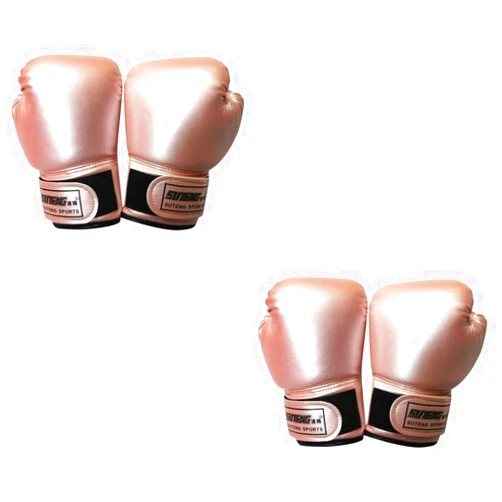 BELLIFFY 2 Pairs Pu Gloves Boxing Gloves Training Punching Gloves Boxing Gloves for Cardio Boxing Gloves for Women Children Kickboxing Gloves Kid Glove Toys Boxing Gloves for Pink