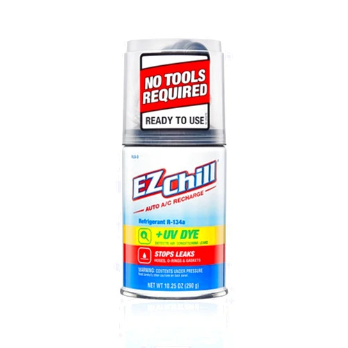 InterDynamics EZ Chill Car R-134a with Leak Sealer and UV Dye for Cars & Trucks & More, Red Dye, 10.25 Oz, RLS-3