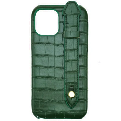 Cutehsj iPhone 12/12 Pro Leather Case,Classic Retro Pattern Phone Cases with Adjustable Wristband Kickstand Designer Leather Case for iPhone 12 Case/iPhone 12 Pro Case Fashion Luxury Elegant Green