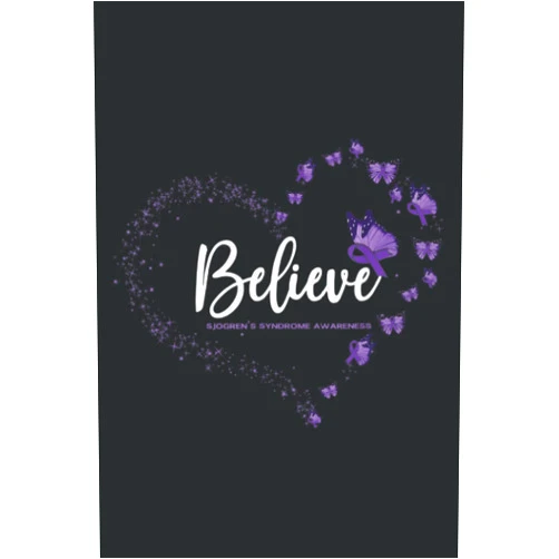 Potong Paris Sjogren S Syndrome Awareness Butterfly Believe: Lined Journal & Diary for Writing & Notes with Memo Diary Subject Notebooks Planner, 6x9 inches, 120 Page