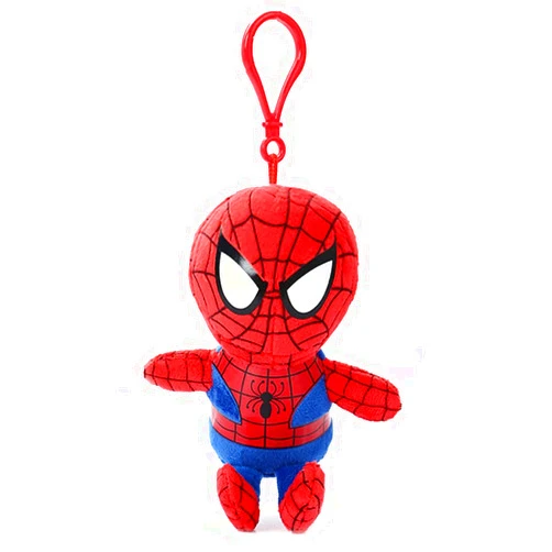 Miokkley Spider Plush Keychain Toys for Kids, 5.8” Inch Small Superhero Stuffed Plushie Backpack Decorations Bag Lucky Pendant Gift for Boys Children