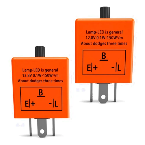 MLAHUIER CF13 LED Flasher Relay, 3 Pins 12V Turn Signal Adjustable Frequency Flasher for Led Lights CF13 EP34, Electronic Fixed Super Flash Fast Flash Signal Indicator(Pack of 2)