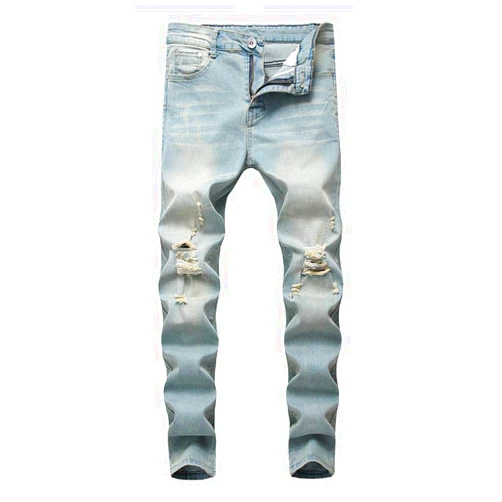 LONGBIDA Men's Slim Fit Ripped Stretch Skinny Jeans for Men, Distressed Tapered Leg Fashion Pants
