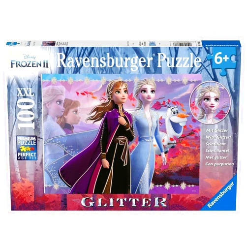Ravensburger Disney Frozen 2 - Strong Sisters | 100-Piece Glitter Jigsaw Puzzle for Kids | Unique, Pieces | Development-Boosting Toy | Ideal Gift for All Ages