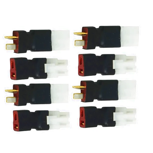 AFDHGS 8pcs Big Tamiya Style to Deans T Style Plug Female Male Adapter Connector for RC FPV Drone Car Truck Lipo NiMH Battery Charger ESC Parts