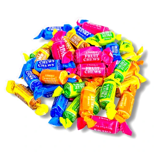 Sarah's Candy Factory 16 Oz Assorted Tootsie Roll Fruit Candy - Chewy, Fruity and Delicious - Cherry, Lemon, Lime, Orange and Vanilla - Individually Wrapped Candy - Fresh, Candy in Resealable Bag 1 Lb