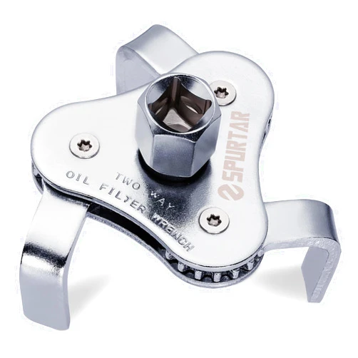 Spurtar Universal Oil Filter Wrench 3 Jaw Adjustable Oil Filter Removal Tool, 2 Way Oil Filter Wrench for Removing Oil Filters from Diameters 2-1/2'' to 4-9/16''